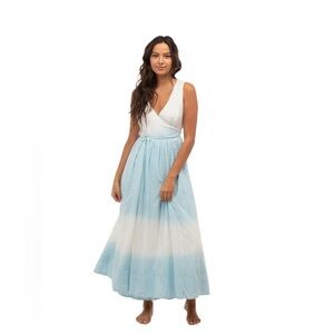 Beau & Ro Blue Ombré Wrap Dress Size Small